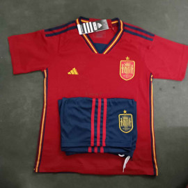 Camiseta España Primera Equipación 2022 Niño Kit Mundial 
