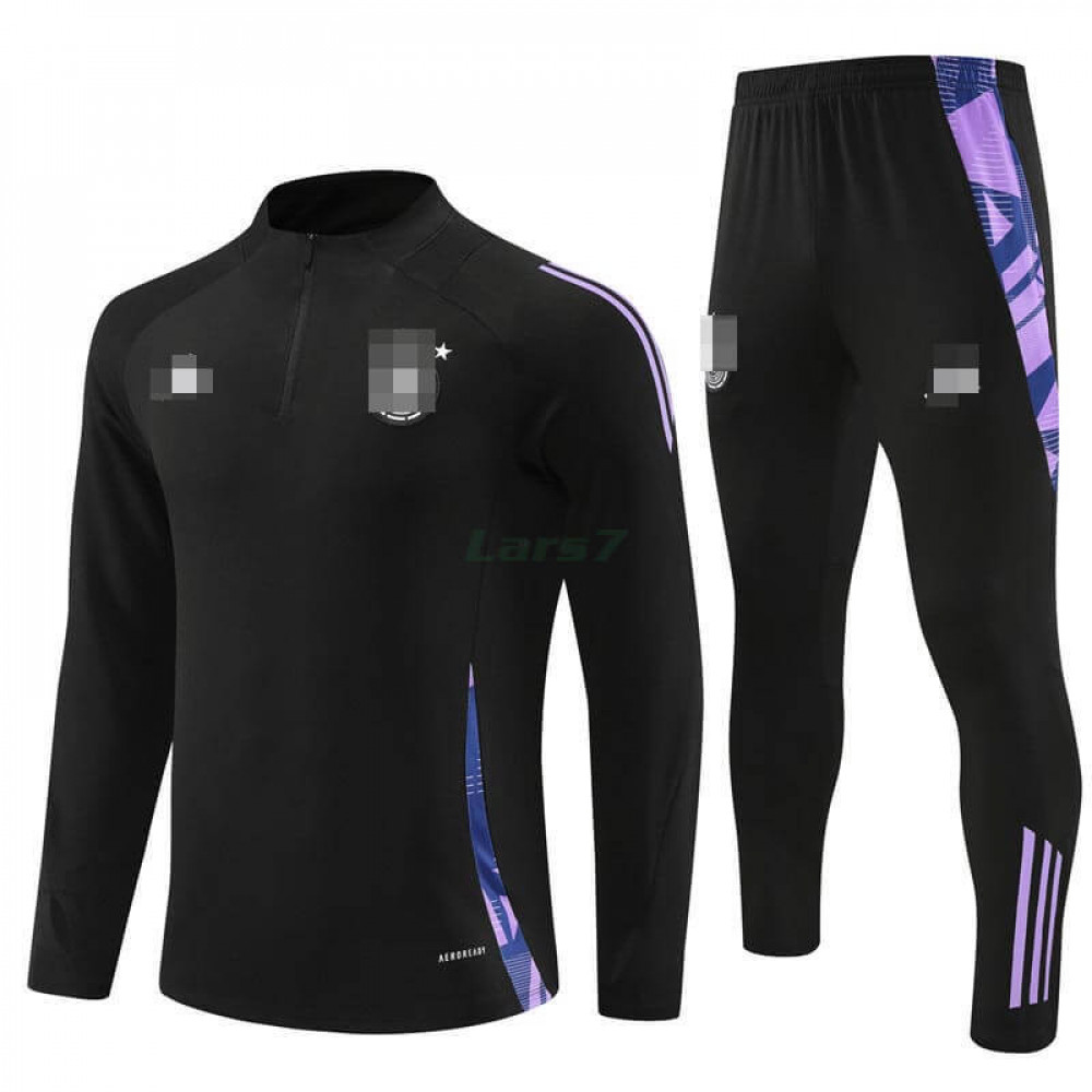 Sudadera de Entrenamiento Alemania 2024 Kit Negro/Morado