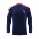 Sudadera de Entrenamiento Atlético de Madrid 2024/2025 Azul Marino/Rosa