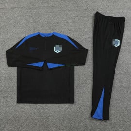 Sudadera de Entrenamiento Holanda 2024 Kit Negro/Azul