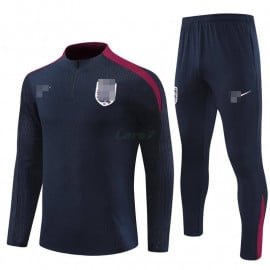 Sudadera de Entrenamiento Inglaterra 2024 Kit Azul Marino/Rojo