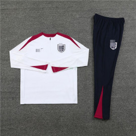 Sudadera de Entrenamiento Inglaterra 2024 Kit Blanco/Rojo