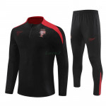 Sudadera de Entrenamiento Portugal 2024 Kit Negro/Rojo