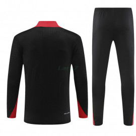 Sudadera de Entrenamiento Portugal 2024 Kit Negro/Rojo