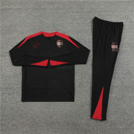 Sudadera de Entrenamiento Portugal 2024 Kit Negro/Rojo