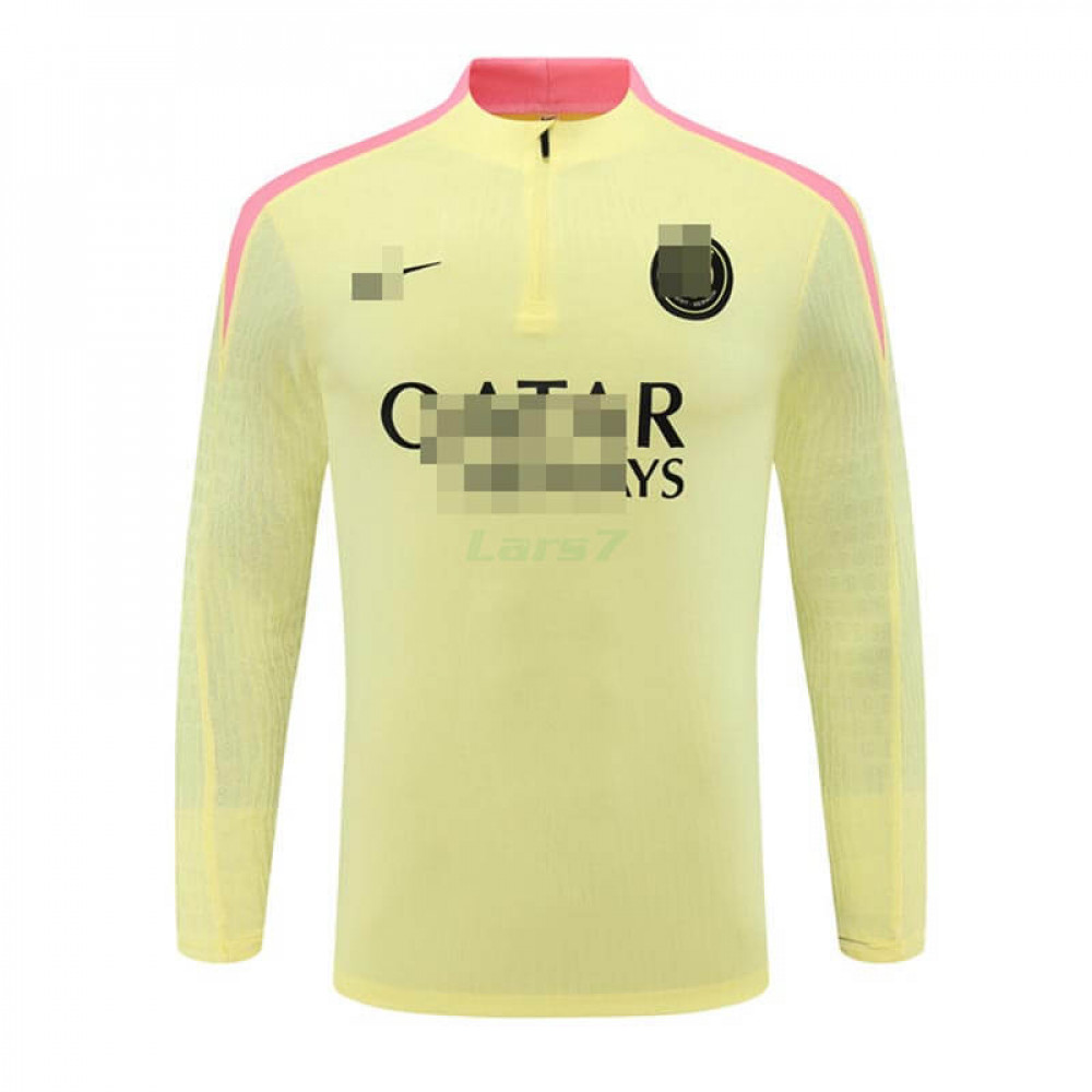 Sudadera de Entrenamiento PSG 2024/2025 Amarillo Claro/Rosa