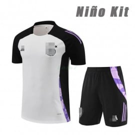 Camiseta de Entrenamiento Alemania 2024 Niño Kit Blanco/Negro
