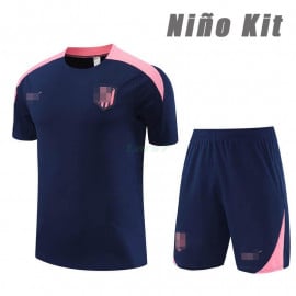 Camiseta de Entrenamiento Atlético de Madrid 2024/2025 Niño Kit Azul Oscuro/Rosa