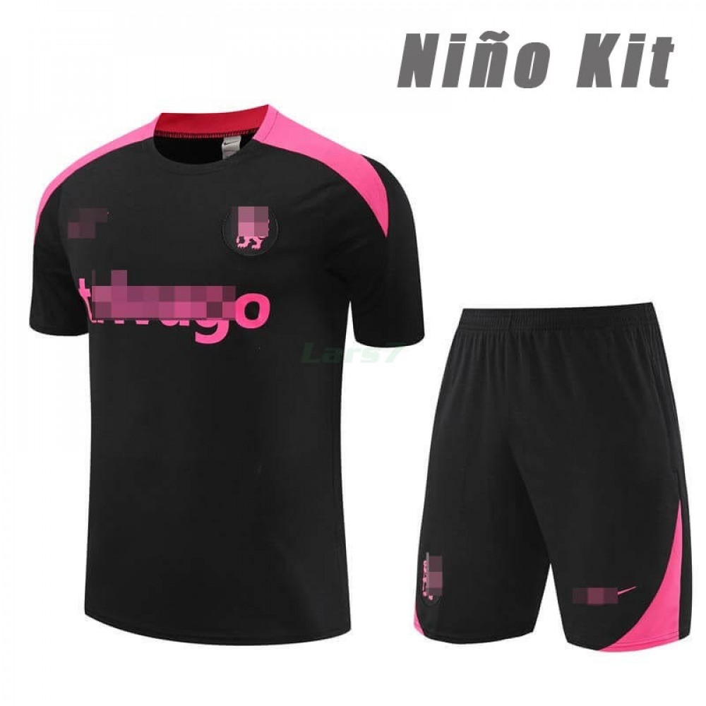 Camiseta de Entrenamiento Chelsea 2024/2025 Niño Kit Negro/Rosa