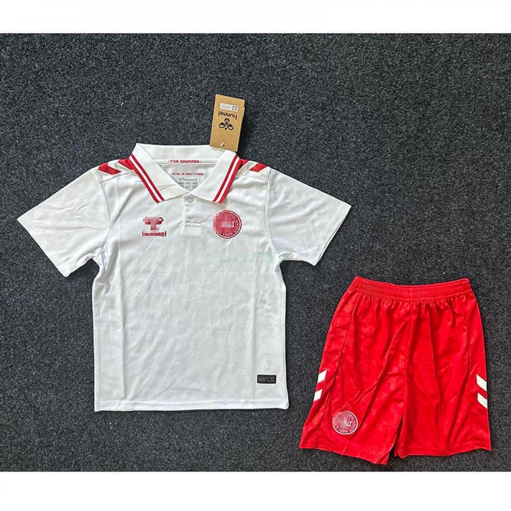 Camiseta Dinamarca 2ª Equipación 2024 Niño Kit