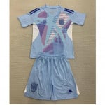 Camiseta De Portero España 2024 Niño Kit Azul Claro