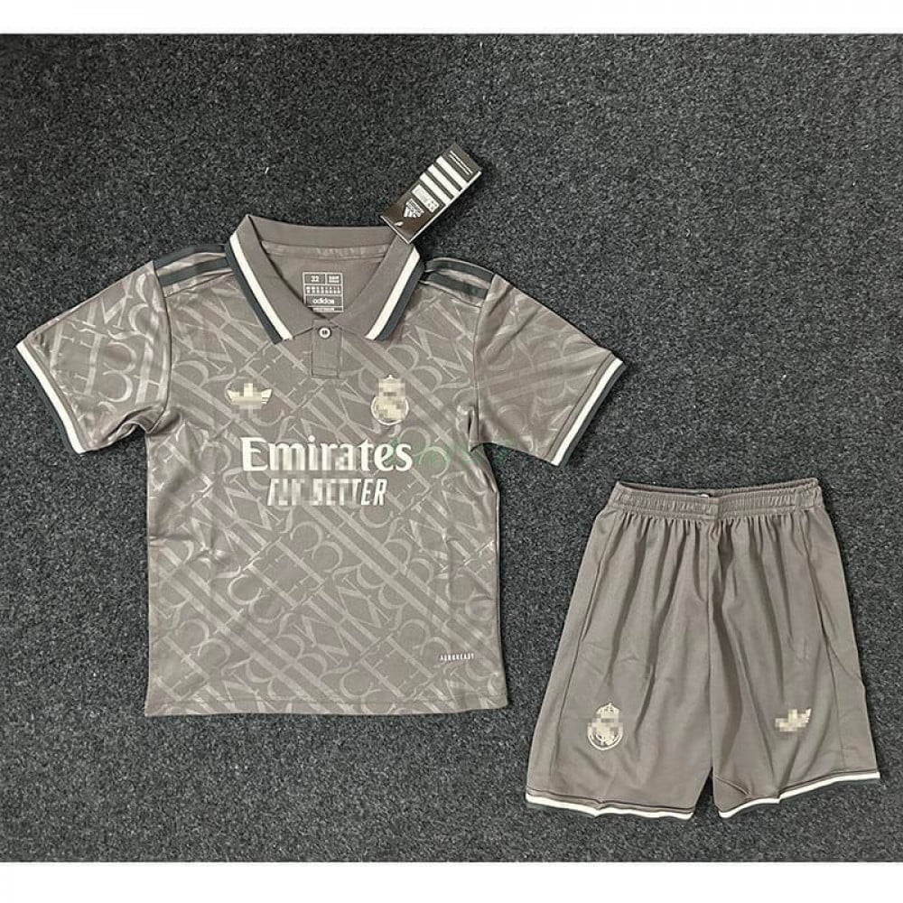 Camiseta Real Madrid 2024/2025 Negro/Blanco Niño Kit