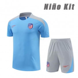 Camiseta de Entrenamiento Atlético de Madrid 2024/2025 Niño Kit Azul/Gris