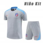 Camiseta de Entrenamiento Atlético de Madrid 2024/2025 Niño Kit Gris Claro (El Escudo Anterior)