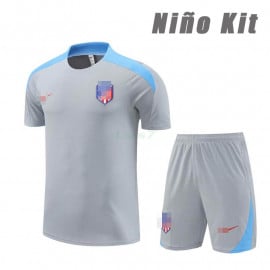 Camiseta de Entrenamiento Atlético de Madrid 2024/2025 Niño Kit Gris Claro