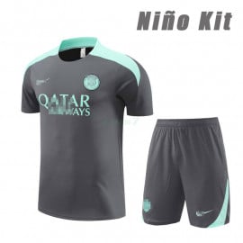 Camiseta de Entrenamiento PSG 2024/2025 Niño Kit Gris/Aquamarine