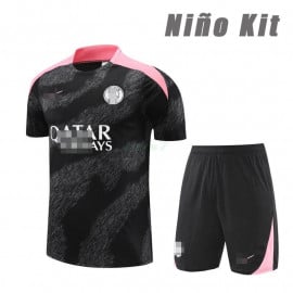 Camiseta de Entrenamiento PSG 2024/2025 Niño Kit Negro/Rosa