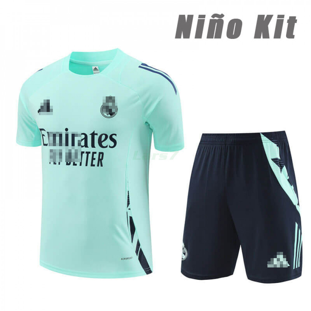 Camiseta de Entrenamiento Real Madrid 2024/2025 Niño Kit Aquamarine