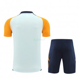 Camiseta de Entrenamiento Real Madrid 2024/2025 Niño Kit Azul Claro/Naranja