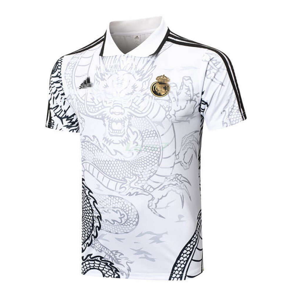 Polo Real Madrid 2024/2025 Blanco con Estampado