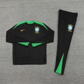 Sudadera de Entrenamiento Brasil 2024 Kit Negro/Verde