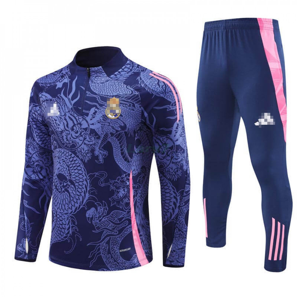 Sudadera de Entrenamiento Real Madrid 2024/2025 Kit Azul/Rosa