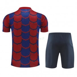 Camiseta Barcelona 2024/2025 Pre-Match Rojo/Azul Niño Kit