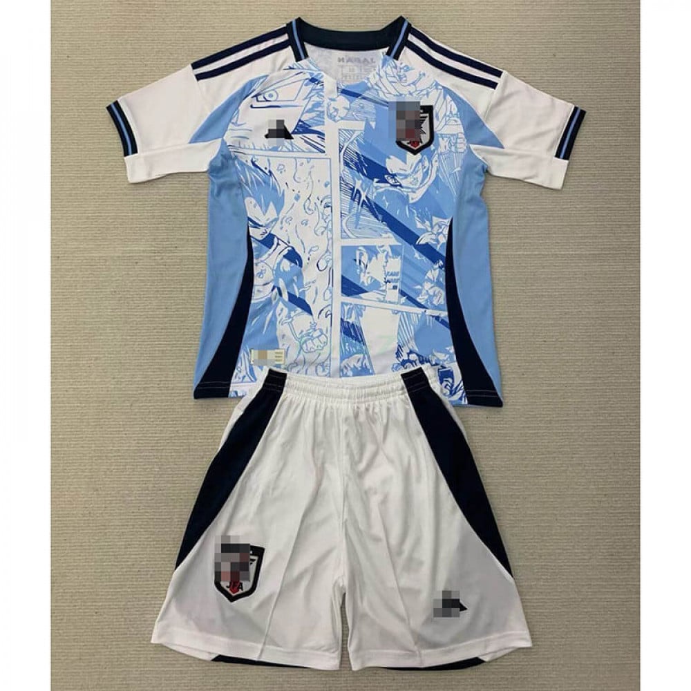 Camiseta Japón 2024 Anime Blanco/Azul Niño Kit