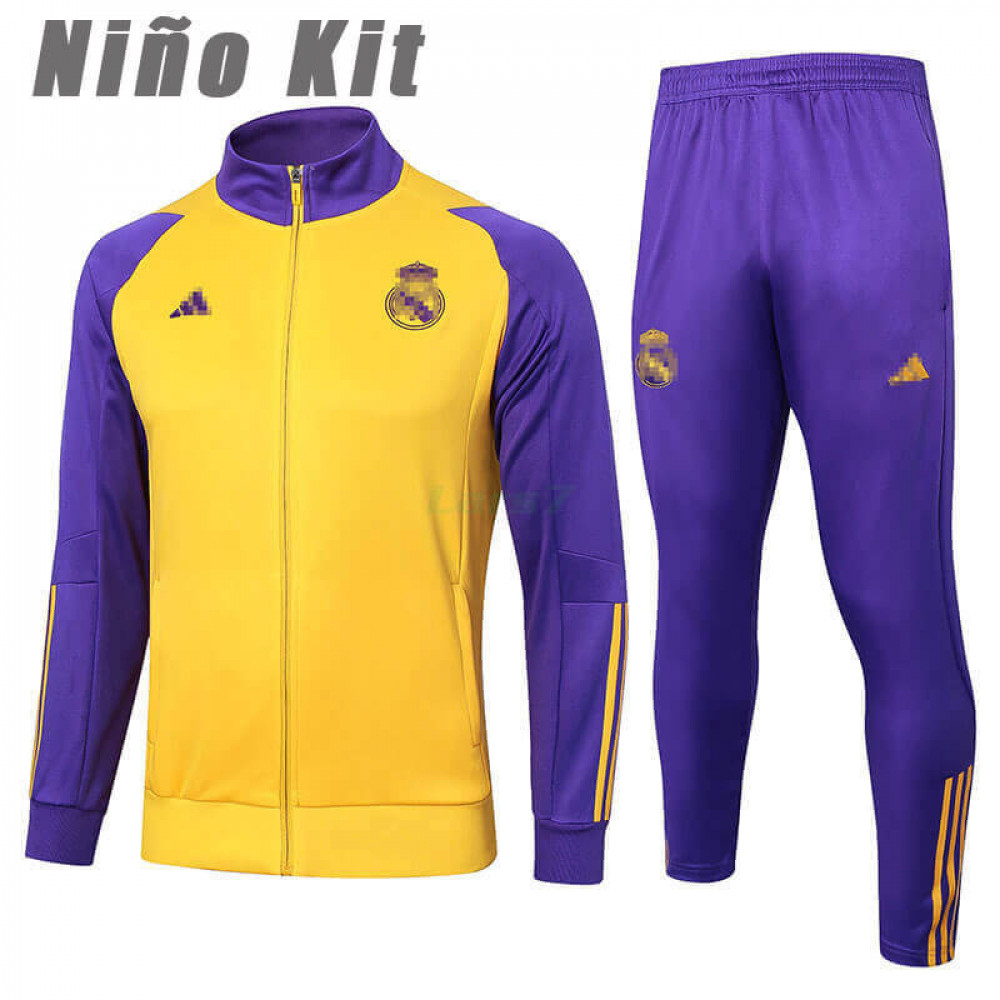 Chandal Real Madrid 2024/2025 Niño Amarillo/Morado