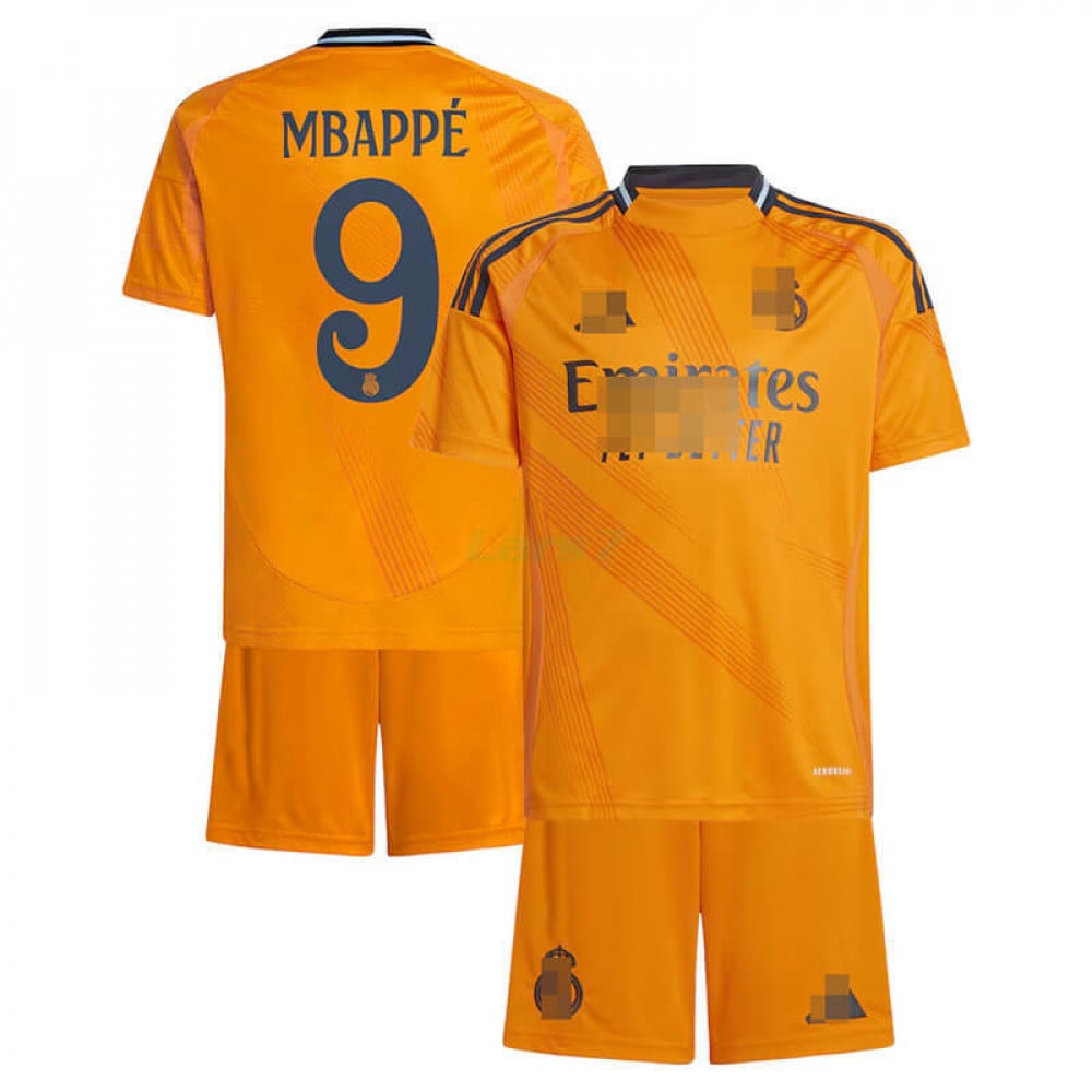 Camiseta Mbappé 9 Real Madrid 2ª Equipación 2024/2025 Niño Kit