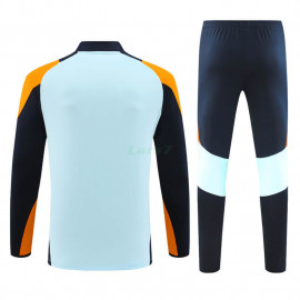 Sudadera de Entrenamiento Real Madrid 2024/2025 Niño Kit Azul Claro/Naranja