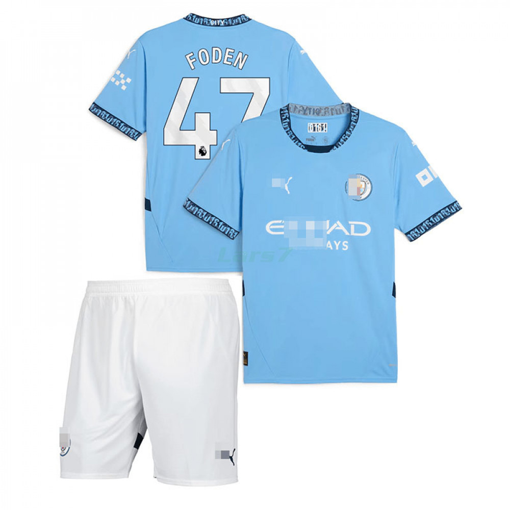 Camiseta Foden 47 Manchester City 1ª Equipación 2024/2025 Niño Kit