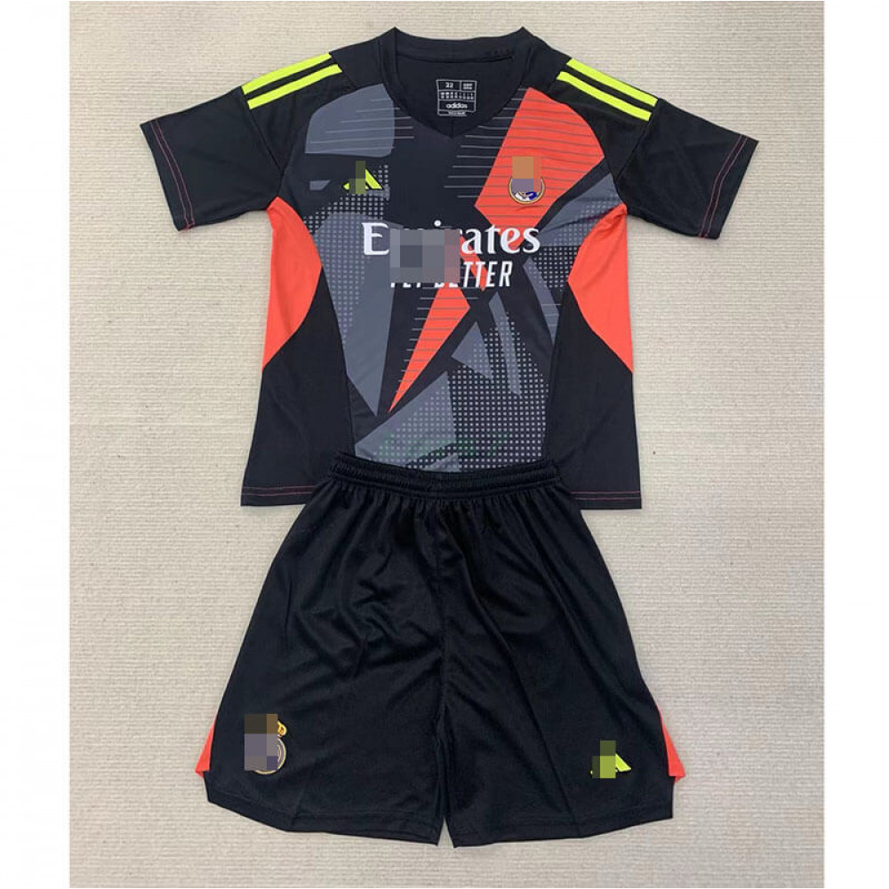 Camiseta De Portero Real Madrid 2024/2025 Niño Kit Negro