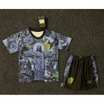 Camiseta Brasil 2024 Especial Edición Negro/Gris Niño Kit