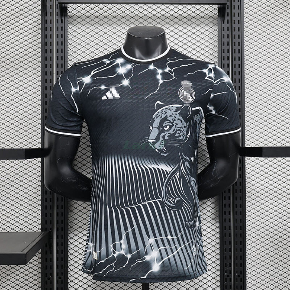 Camiseta Real Madrid 2024/2025 Negro/Blanco/Gris (EDICIÓN JUGADOR)