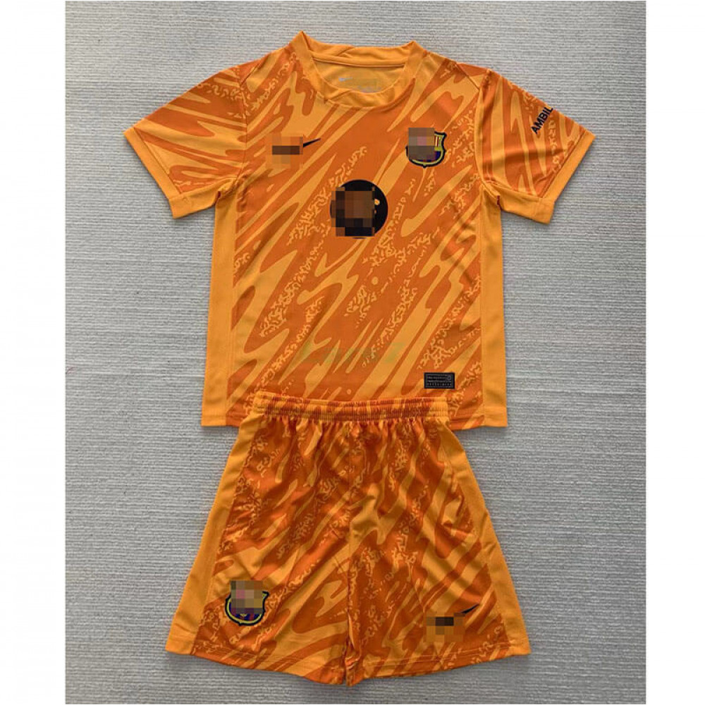 Camiseta de Portero Barcelona 2024/2025 Niño Kit Naranja