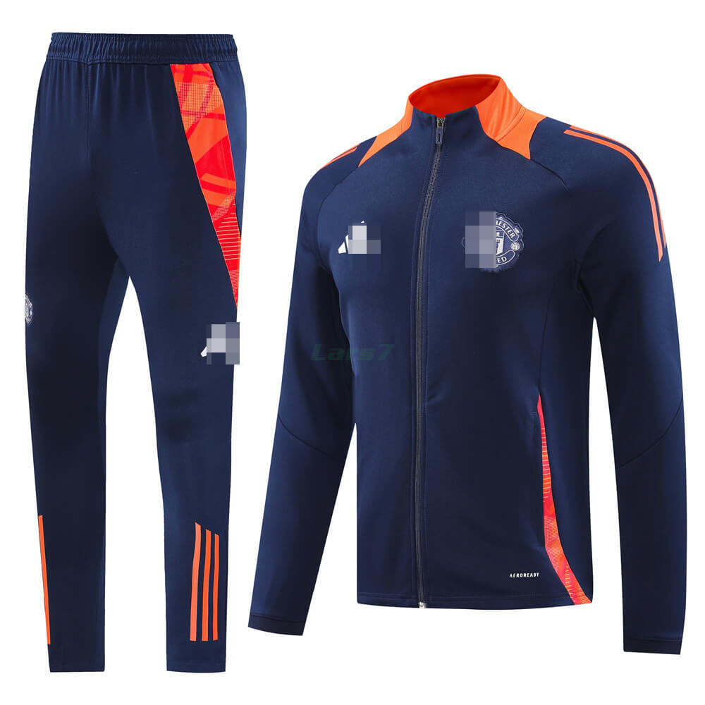 Chandal Manchester United 2024/2025 Azul Oscuro/Naranja