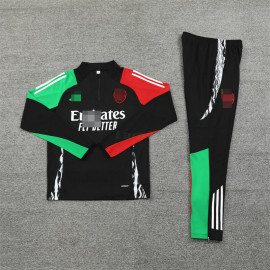 Sudadera De Entrenamiento Arsenal 2024/2025 Kit Negro/Verde/Rojo