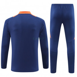 Sudadera de Entrenamiento Manchester United 2024/2025 Azul Marino/Naranja