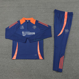 Sudadera de Entrenamiento Manchester United 2024/2025 Azul Marino/Naranja