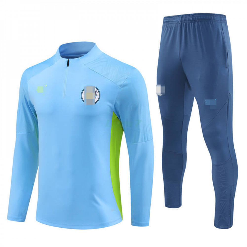 Sudadera de Entrenamiento Manchester City 2024/2025 Kit Azul Claro/Verde