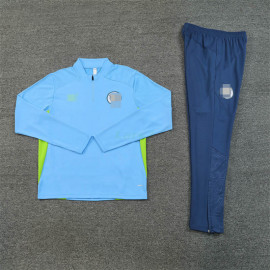 Sudadera de Entrenamiento Manchester City 2024/2025 Kit Azul Claro/Verde