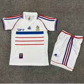 Camiseta Francia 2ª Equipación Retro 1998 Niño Kit