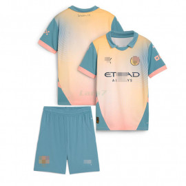 Camiseta Manchester City 4ª Equipación 2024/2025 Niño Kit