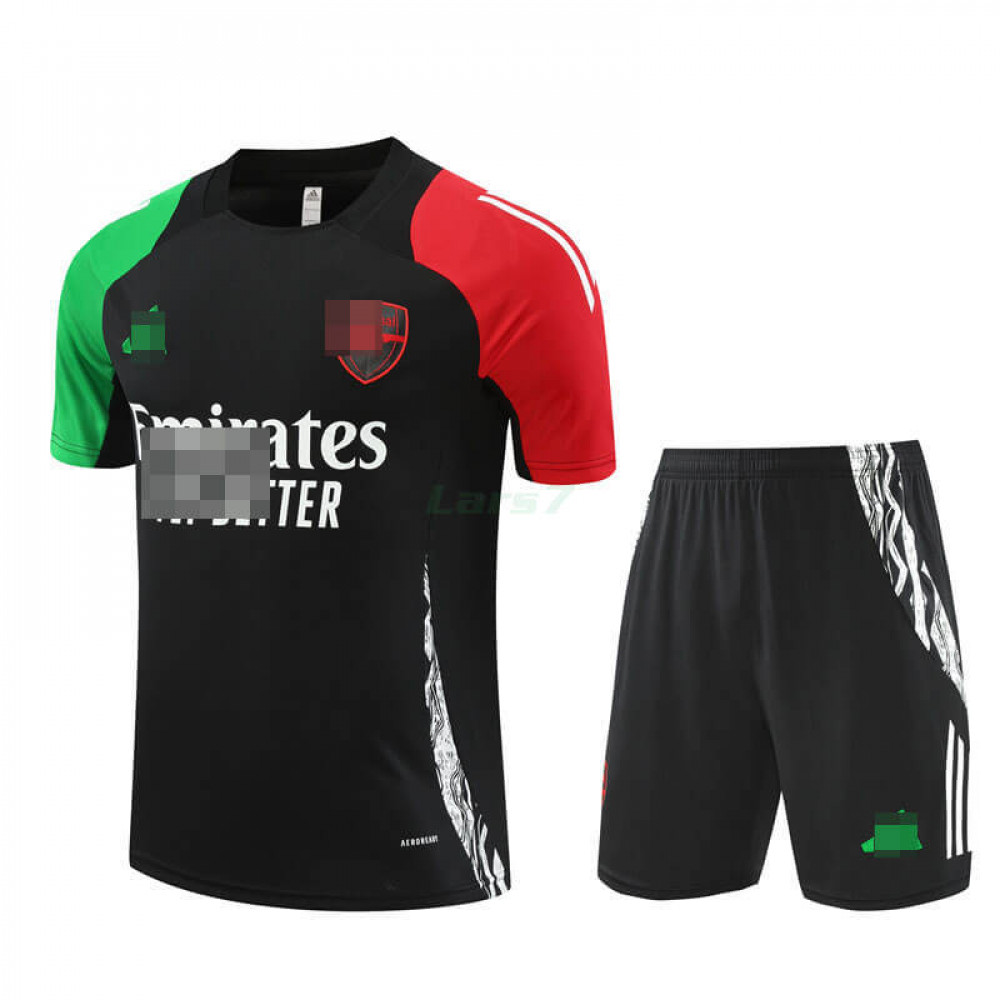 Camiseta de Entrenamiento Arsenal 2024/2025 Kit Negro/Verde/Rojo