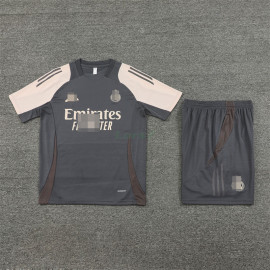 Camiseta de Entrenamiento Real Madrid 2024/2025 Kit Gris Oscuro/Caqui