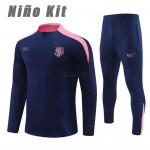 Sudadera de Entrenamiento Atlético de Madrid 2024/2025 Niño Kit Azul Marino/Rosa