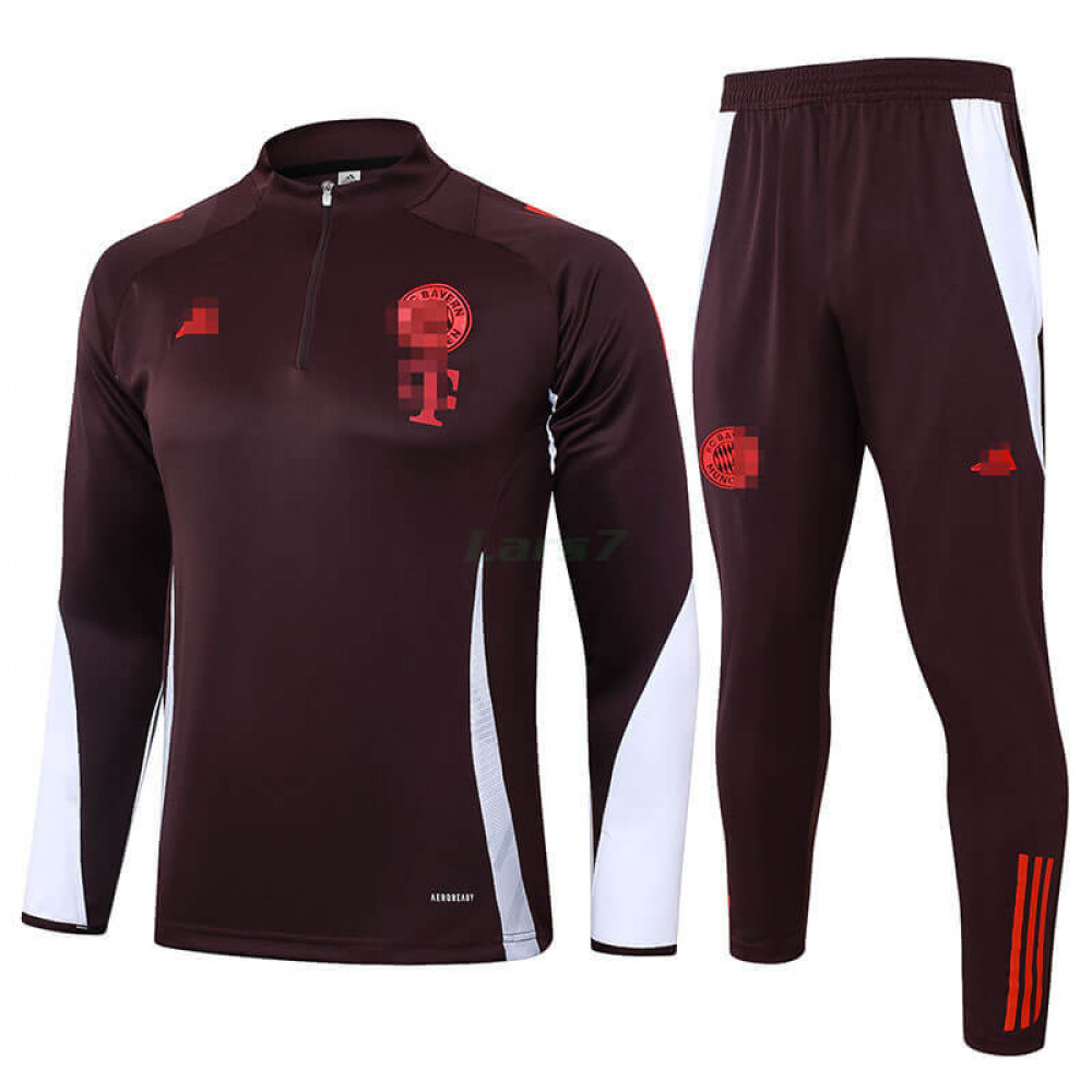 Sudadera de Entrenamiento Bayern Múnich 2024/2025 Kit Rojo Oscuro