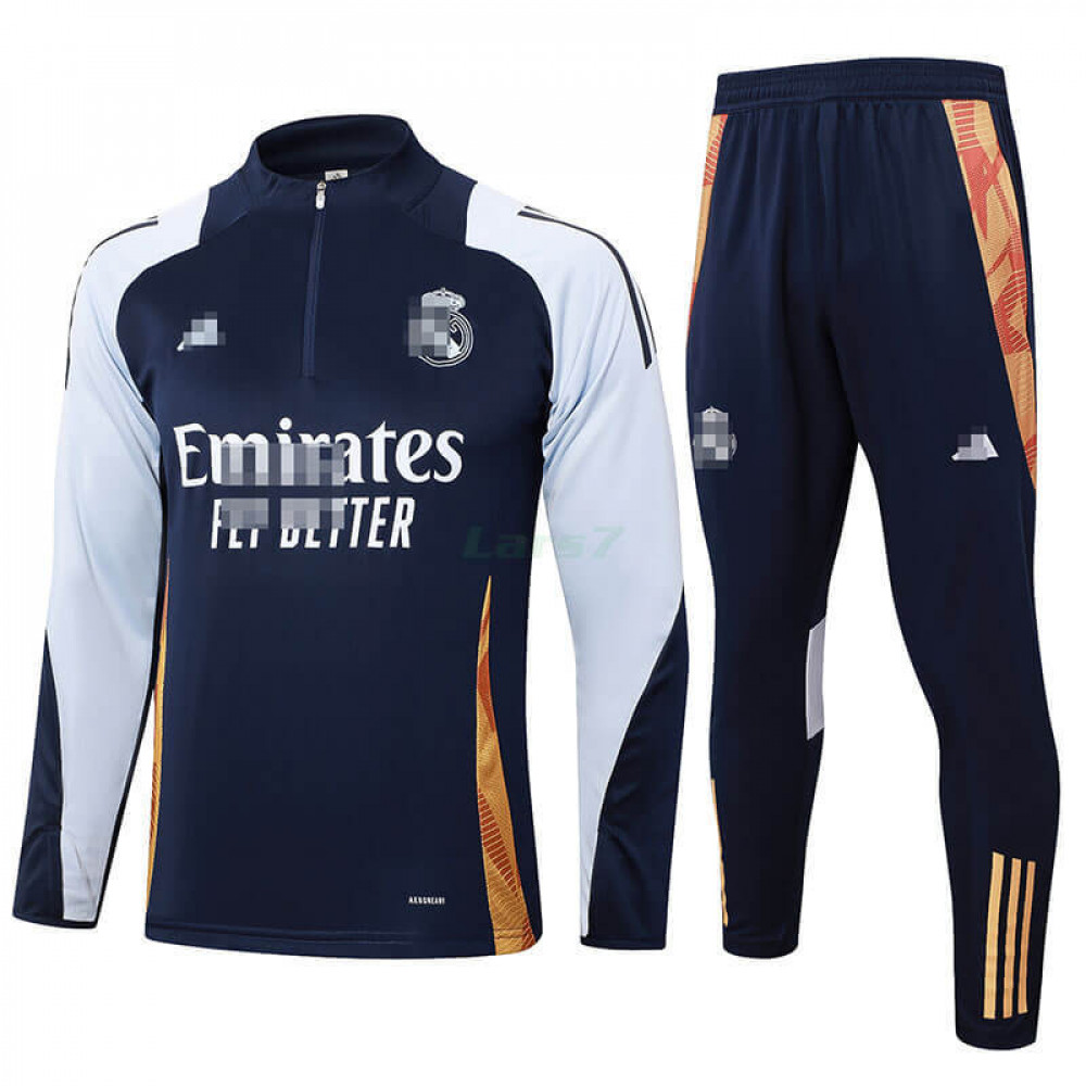 Sudadera De Entrenamiento Real Madrid 2024/2025 Kit Azul Marino/Azul Claro