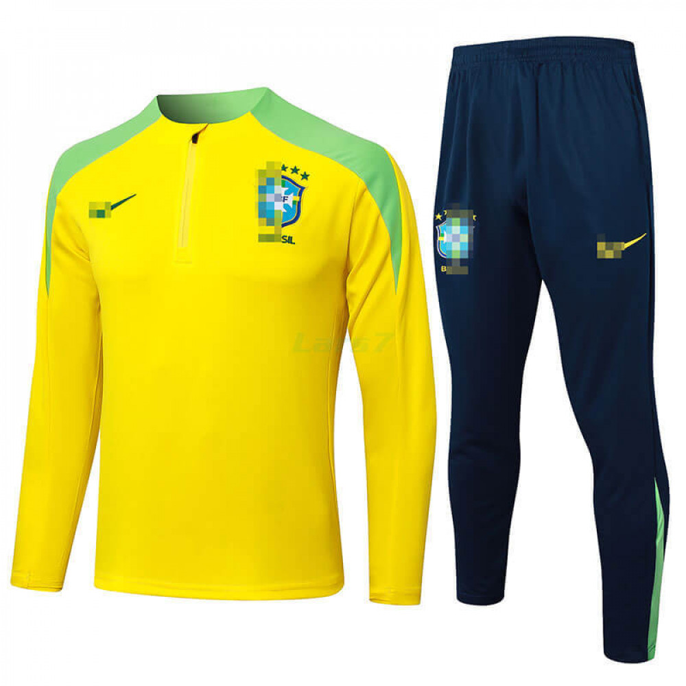 Sudadera de Entrenamiento Brasil 2024 Kit Amarillo